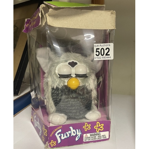 502 - A boxed Furby & A boxed Ensign bus