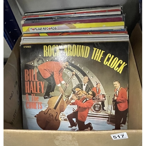 517 - 2 Boxes of Rock N Roll LPS including Bill Haley, Fats Domino etc