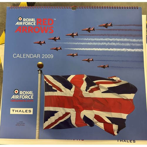 524 - 6 rare RAF Red Arrows calendars 2008-2014 & other Red Arrows Calendars. COLLECT ONLY