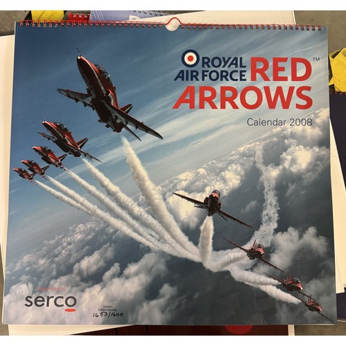 524 - 6 rare RAF Red Arrows calendars 2008-2014 & other Red Arrows Calendars. COLLECT ONLY