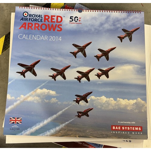 524 - 6 rare RAF Red Arrows calendars 2008-2014 & other Red Arrows Calendars. COLLECT ONLY