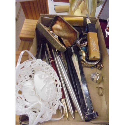 562 - A mixed lot including pens, jewellery etc.,