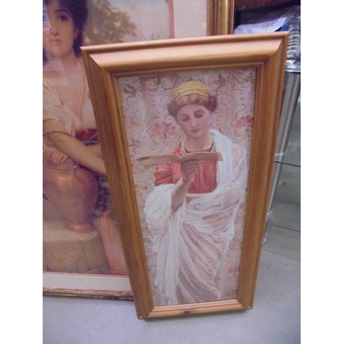 591 - Two framed and glazed 20th century prints featuring females. COLLECT ONLY..