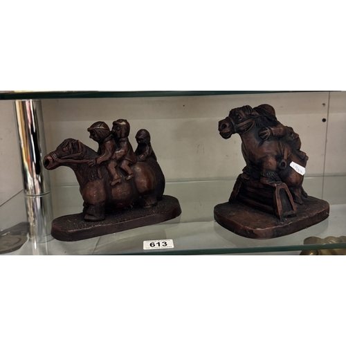 613 - 2 Horse & Riders figures by the Richmond company