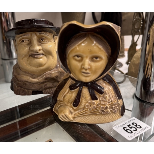 658 - A Tony Weller character jug & Little Nell character jug