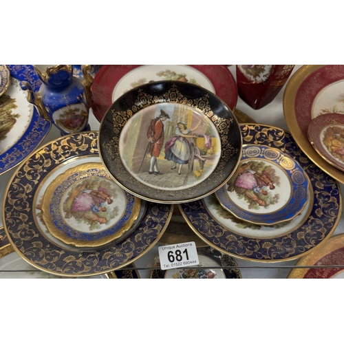 681 - A good lot of Meissen Limoges & plates etc.