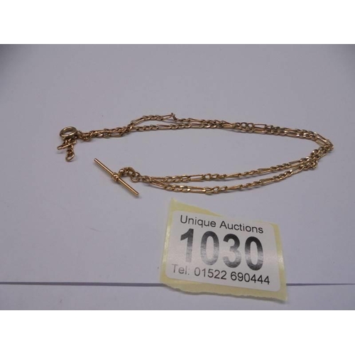 1030 - A 9ct gold neck chain, 3.99 grams.