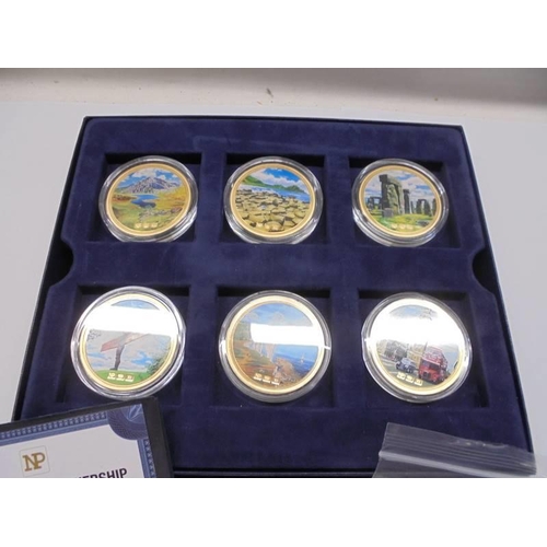 1114 - A cased set of Celebrating Britian Numisproof coins with certificates (11 in total missing No.7)