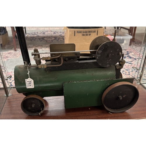 711 - A large scratch built model of a steam engine (Not live steam) Length 50cm