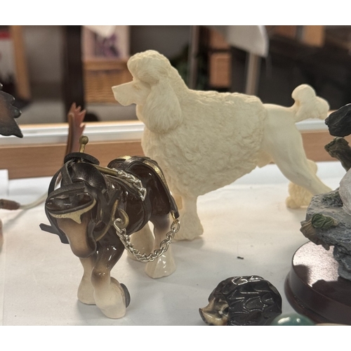 719 - A varied selection of animal ornaments