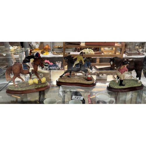 721 - 3 Border Fine Arts Horse figures, No A5121, A6239 & 1 without a label