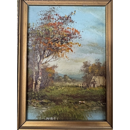 749 - An oil on board country scene