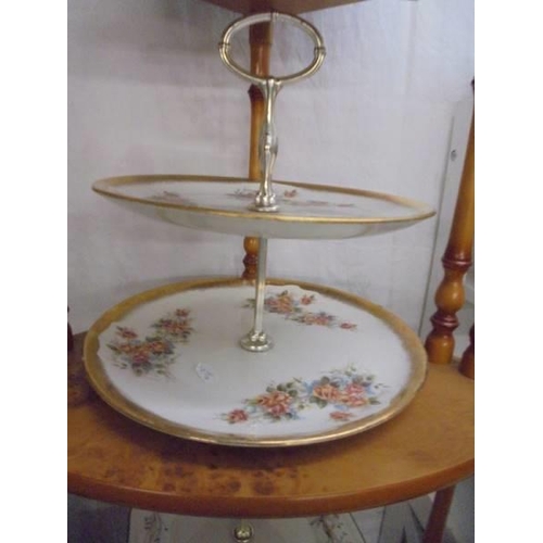 1319 - Five cake stands - one three tier, three x two tier and a single tier.