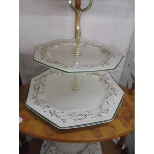 1319 - Five cake stands - one three tier, three x two tier and a single tier.