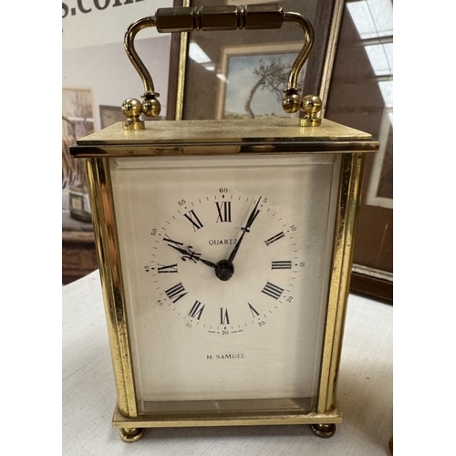 854 - A H.Samuel quartz carriage clock & one other by President