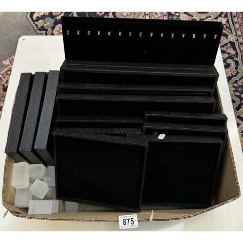 875 - A quantity of jewellery display boards