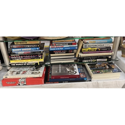 881 - A large quantity of books on classics & vintage motorcycle including MotoGP etc