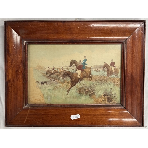 902 - A pair of early - mid 20th century fox hunting pictures, possibly watercolours