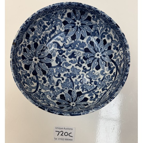 720C - A Chung blue & white bowl