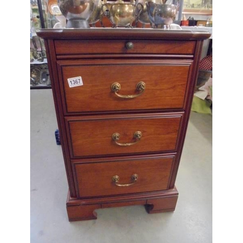 1367 - A nice quality mahogany three drawer chest COLLECT ONLY.