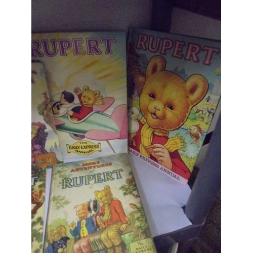 1377 - Seven assorted Rupert Bear annuals.