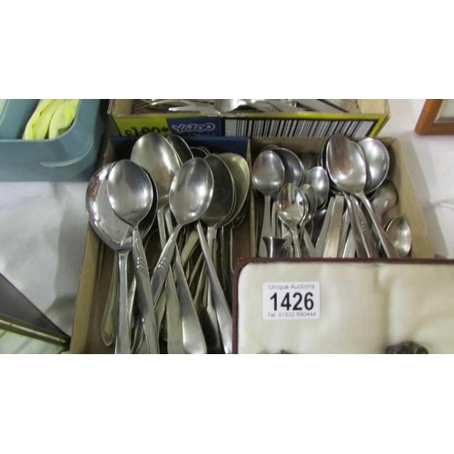 1426 - A large quantity of assorted cutlery.