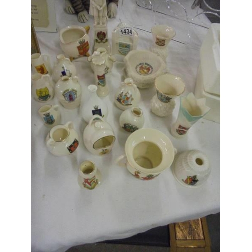 1434 - Approximately twenty pieces of crested china.