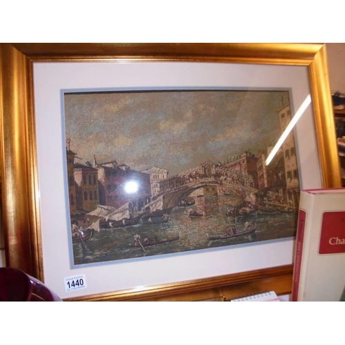 1440 - A framed and glazed Venetian scene print, COLLECT ONLY.