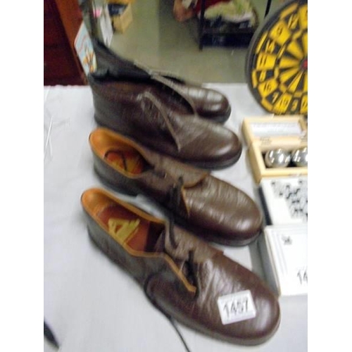 1457 - Three pair of men's Totector's shoes.