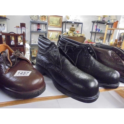 1457 - Three pair of men's Totector's shoes.