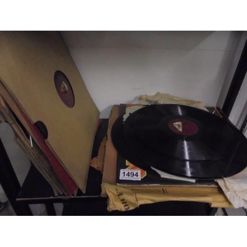 1494 - A quantity of 78 rpm and LP records.