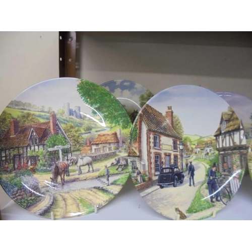 1523 - Seven farm related collector's plates.