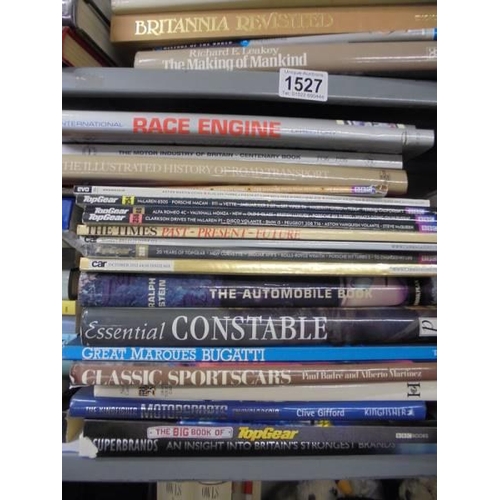 1527 - A large lot of reference books including Motor Racing, Travel, History etc.,