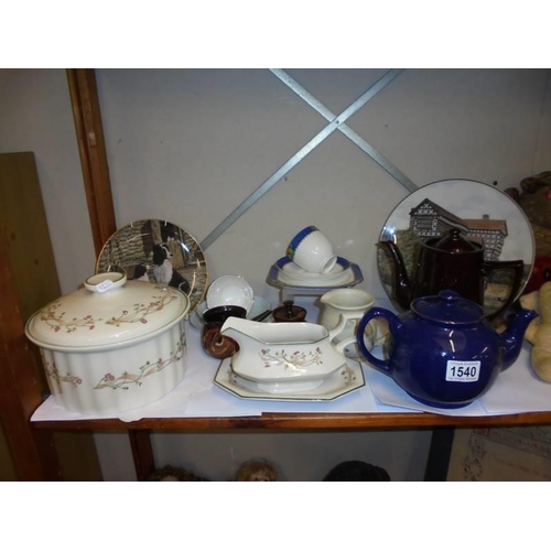 1540 - A mixed lot of ceramics including teapot, tureen etc.,