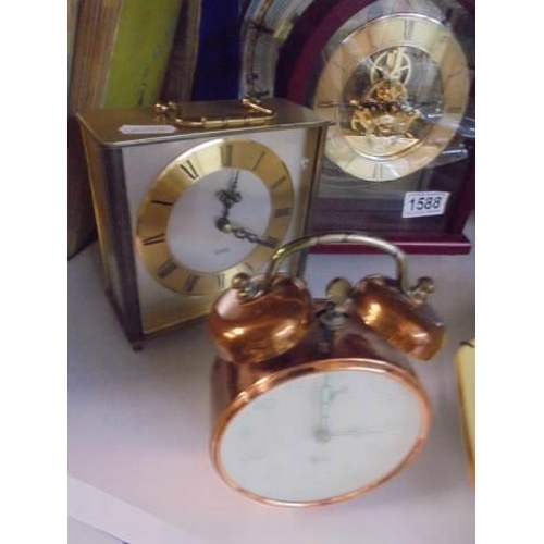 1588 - Three mantle clocks.