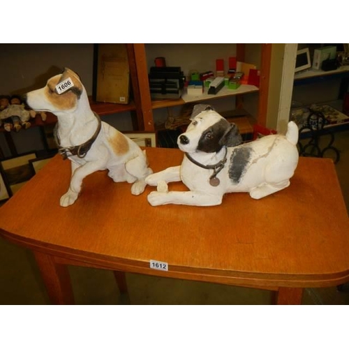 1606 - Two Jack Russell dog figures.