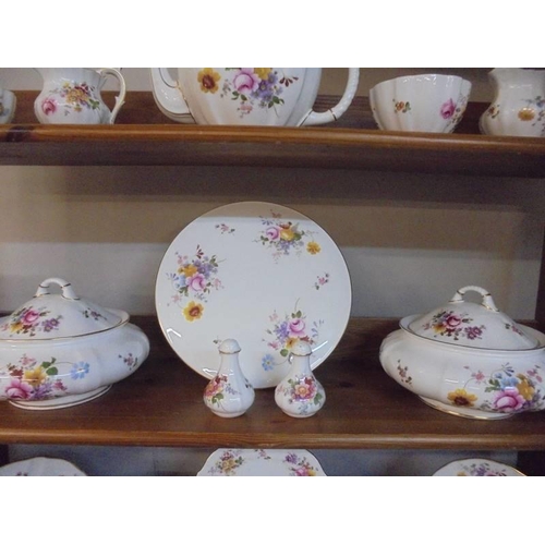 1275 - In excess of fifty pieces of Royal Crown Derby Posies dinner and tea ware, COLLECT ONLY.