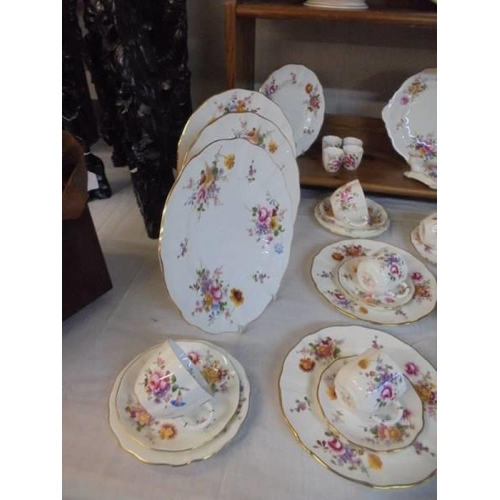 1275 - In excess of fifty pieces of Royal Crown Derby Posies dinner and tea ware, COLLECT ONLY.