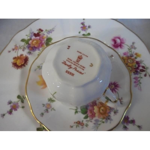 1275 - In excess of fifty pieces of Royal Crown Derby Posies dinner and tea ware, COLLECT ONLY.