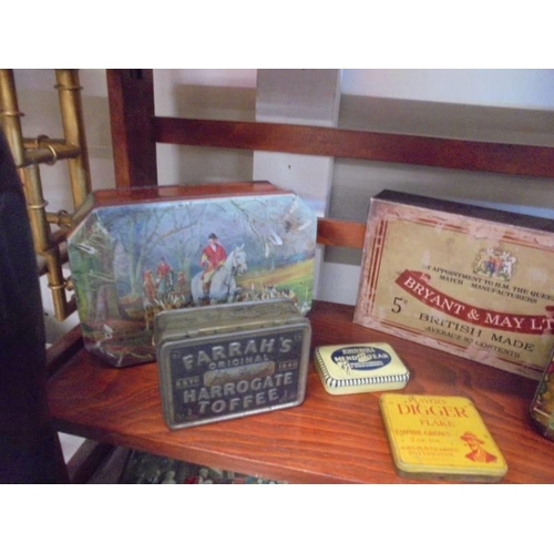 1281 - A collection of vintage tins etc.,