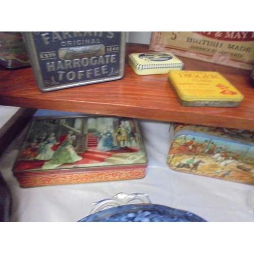 1281 - A collection of vintage tins etc.,