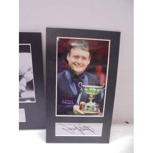 1138 - Three Jimmy White photographs with signatures.