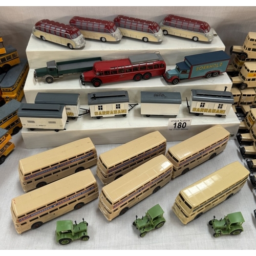 180 - A large collection of mainly plastic HO gauge buses & coaches