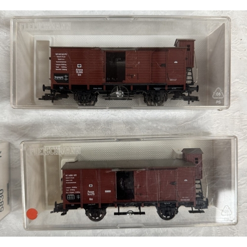 187 - 10 Boxed Fleischmann HO gauge rolling stock 5816 x 6, 5840, 5850, 5846 & 5830