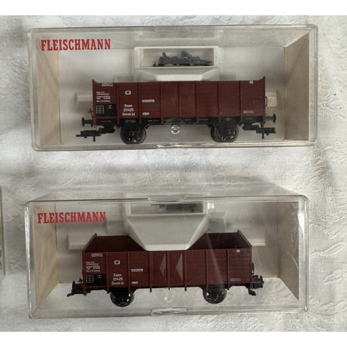 188 - 10 Boxed Fleischmann HO gauge rolling stock 5816 x 2, 5866 x2, 5861 x2, 5863 & 5862 x 3