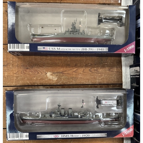 190 - 17 boxed models of warships (From magazine)