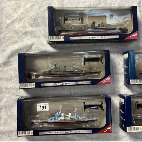 191 - 17 Boxed models of Warships (From magazine)