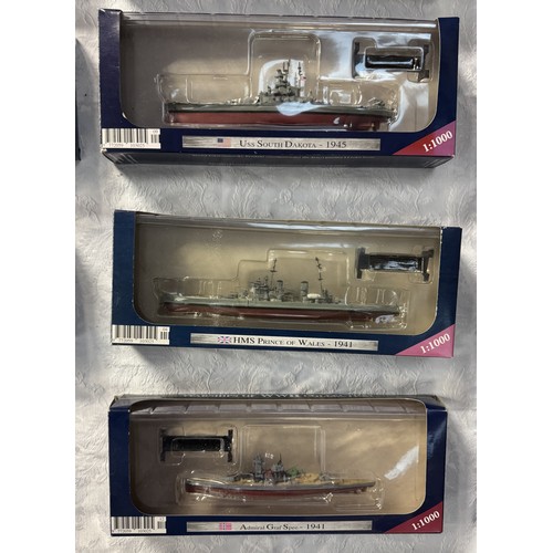 191 - 17 Boxed models of Warships (From magazine)