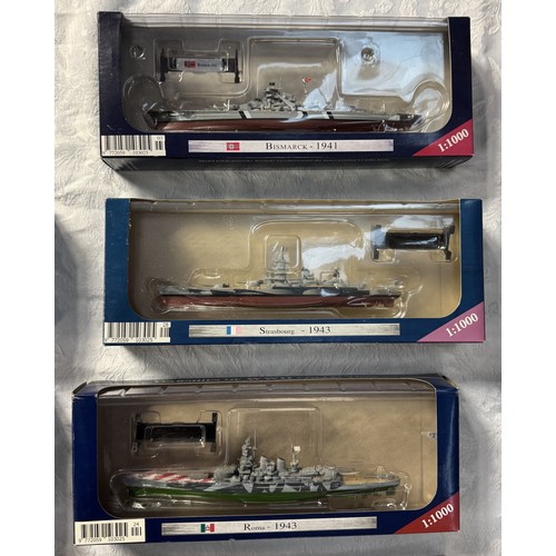 191 - 17 Boxed models of Warships (From magazine)