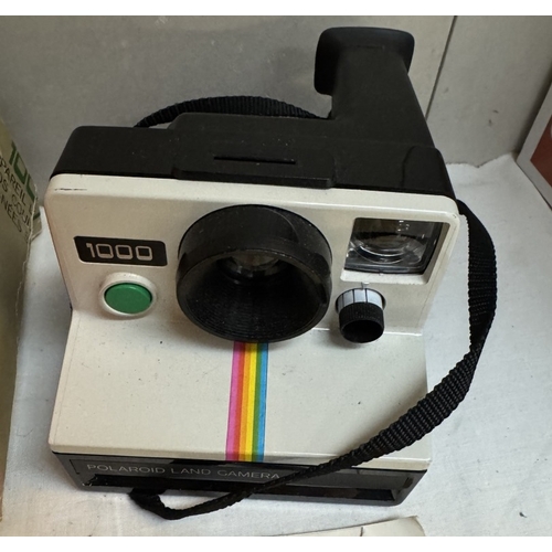 3 - A Kodak EK160 instant camera, bag & A polaroid land camera etc